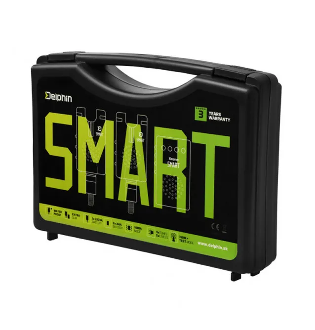 Delphin Smart 2+1 Wireless Bite Alarm Set with Transport Case-Bite Alarms & Bobbins-JJ-Fishing