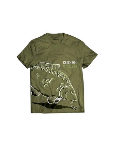 Delphin T-Shirt „Catch Me“ - Green mit Karpfen-Hoodie, Shirts, Jacken & Co-JJ-Fishing