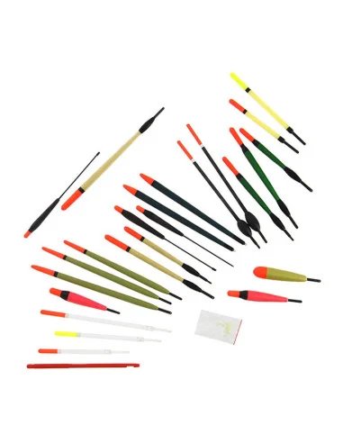 NGT Mixed Float Set 24 Stück gemischtes Posen-Set-Vorfachmaterial & Montage-Zubehör-JJ-Fishing