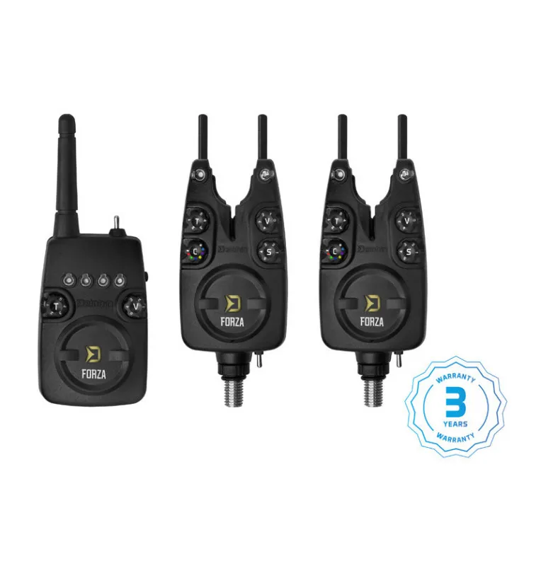 Delphin Forza 2+1 Bissanzeiger Set Bitealarm-Bissanzeiger & Bobbins-JJ-Fishing