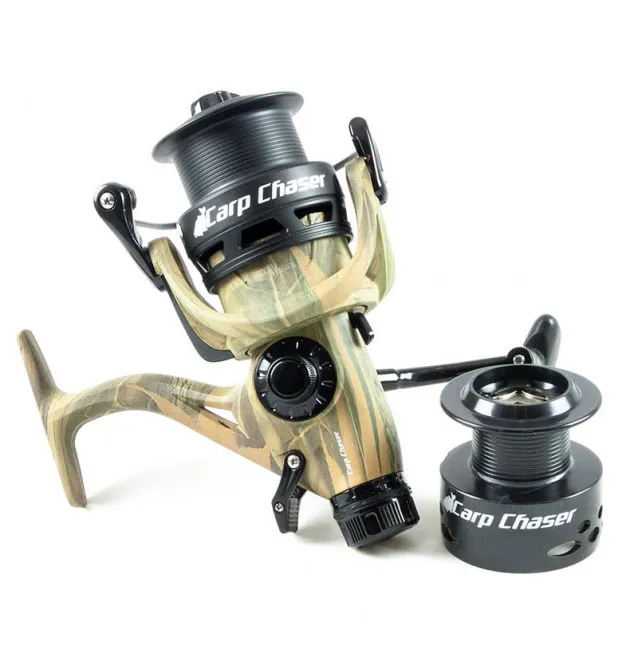 York Carp Chaser 3000 Camo Freilaufrolle Camo Full Metal Reel-Freilaufrollen-JJ-Fishing