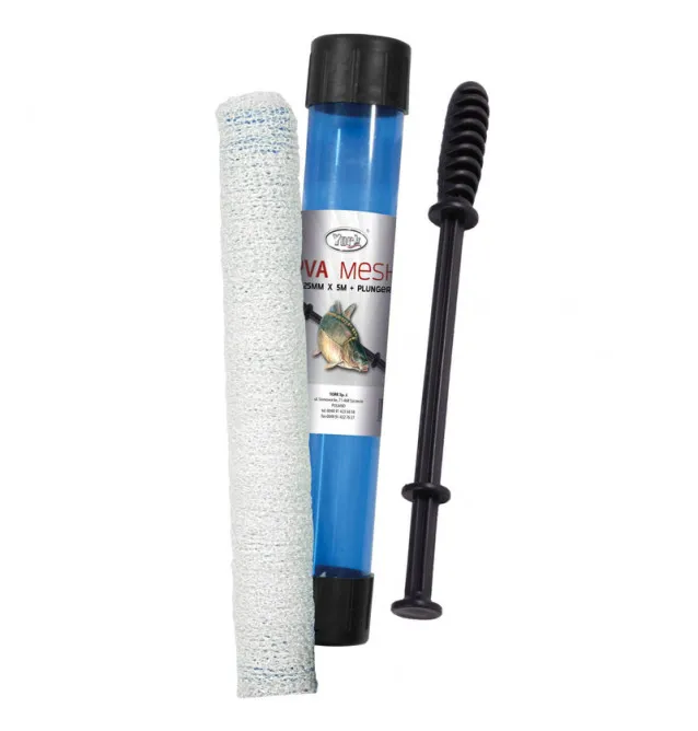 York PVA Mesh Tube 25mm x 5m mit Plunger Stopfer Wasserlöslich-PVA-JJ-Fishing