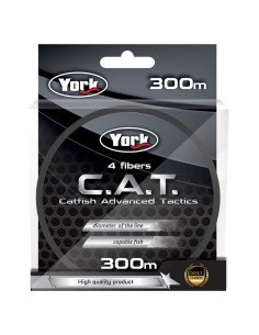 York C.A.T. Braid 0,50mm 75kg 300m black geflochtene Welsschnur-Schnüre-JJ-Fishing