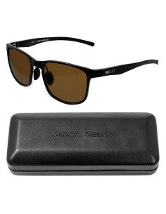 Delphin SG Black Polaroid Sunglasses Brown Lenses Aluminum Self-Tinting-Polaroid Goggles & Accessories-JJ-Fishing