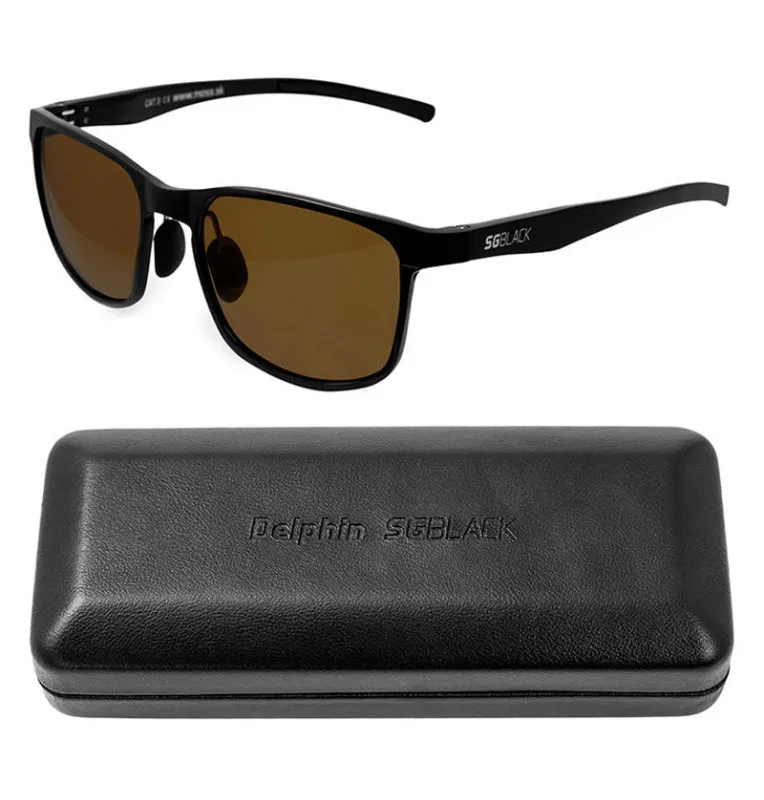 Delphin SG Black Polaroid Sonnenbrille braune Gläser Aluminium Selbsttönend-Polaroid Brillen & Zubehör-JJ-Fishing