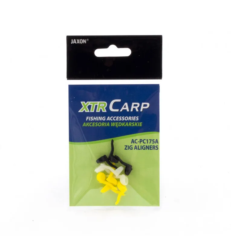 Jaxon Zig Rig Aligners black white yellow 10 pieces-Zig-Rig Accessories-JJ-Fishing