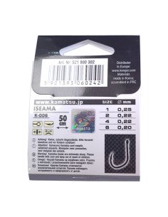 Kamatsu ISEAMA Karpfenhaken mit Vorfach 50cm 0,22mm Gr.2-Endtackle-JJ-Fishing 2