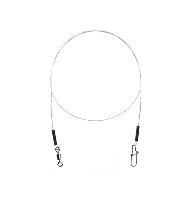 Dephin Bomb! Fluorocarbon Vorfach mit Wirbel und Karabiner 2 Stück Länge 45cm Tragkraft 18kg Vorfächer-Vorfächer-JJ-Fishing