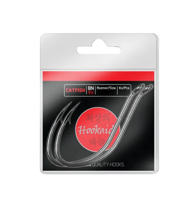 Dephin HKD Catfish Hooks 4 Stück 4/0 Barbed Welshaken-Hook & Co-JJ-Fishing