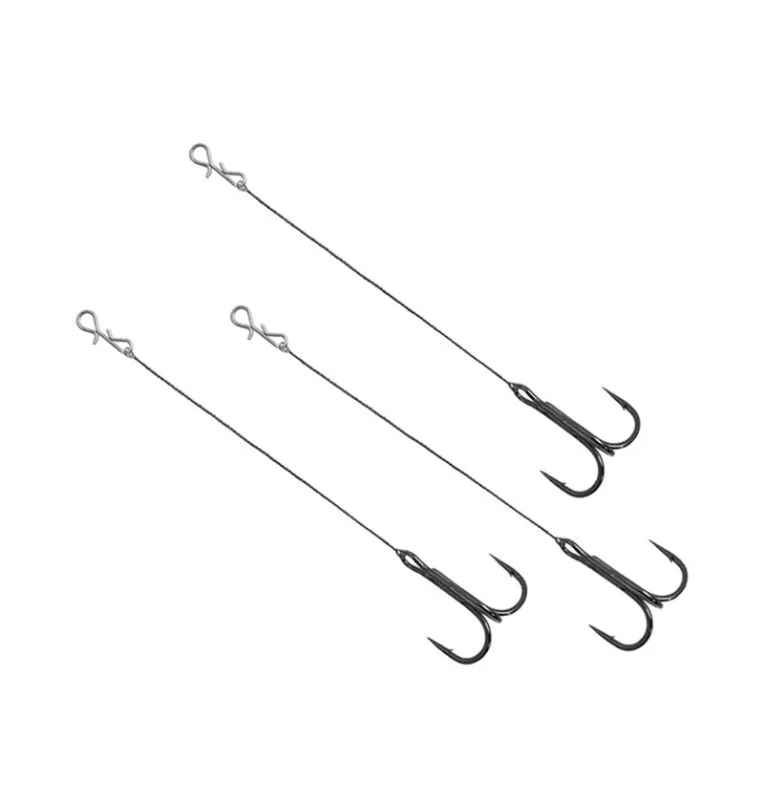 Dephin Bomb! Twisto Rigs Größe 2 10cm 3 Stück Wolfram Vorfächer mit Drillingshaken-Vorfächer-JJ-Fishing