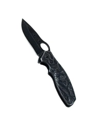 Anglo Arms Lock Knife with 3D Wolf Design-Messer-JJ-Fishing