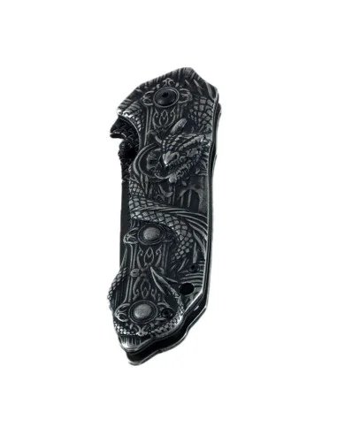 Anglo Arms Lock Knife with 3D Dragon Design-Messer-JJ-Fishing