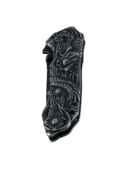 Anglo Arms Lock Knife with 3D Dragon Design-Messer-JJ-Fishing