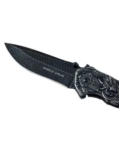 Anglo Arms Lock Knife with 3D Dragon Design-Messer-JJ-Fishing