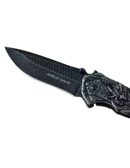 Anglo Arms Lock Knife with 3D Dragon Design-Messer-JJ-Fishing