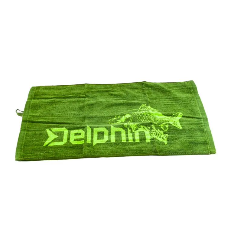 Delphin Carper Dry Body Handtuch 100x60cm Grün Badetuch Carp Towel-Diverses-JJ-Fishing