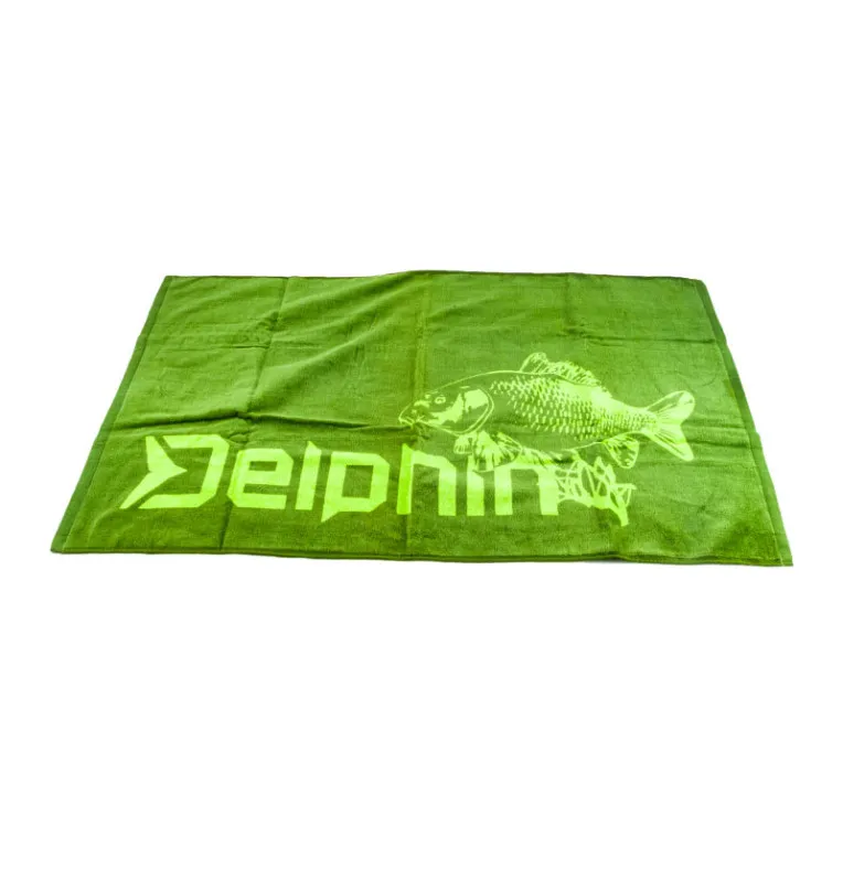 Delphin Carper Dry Hands Handtuch Grün 50x30cm Carp Towel-Diverses-JJ-Fishing