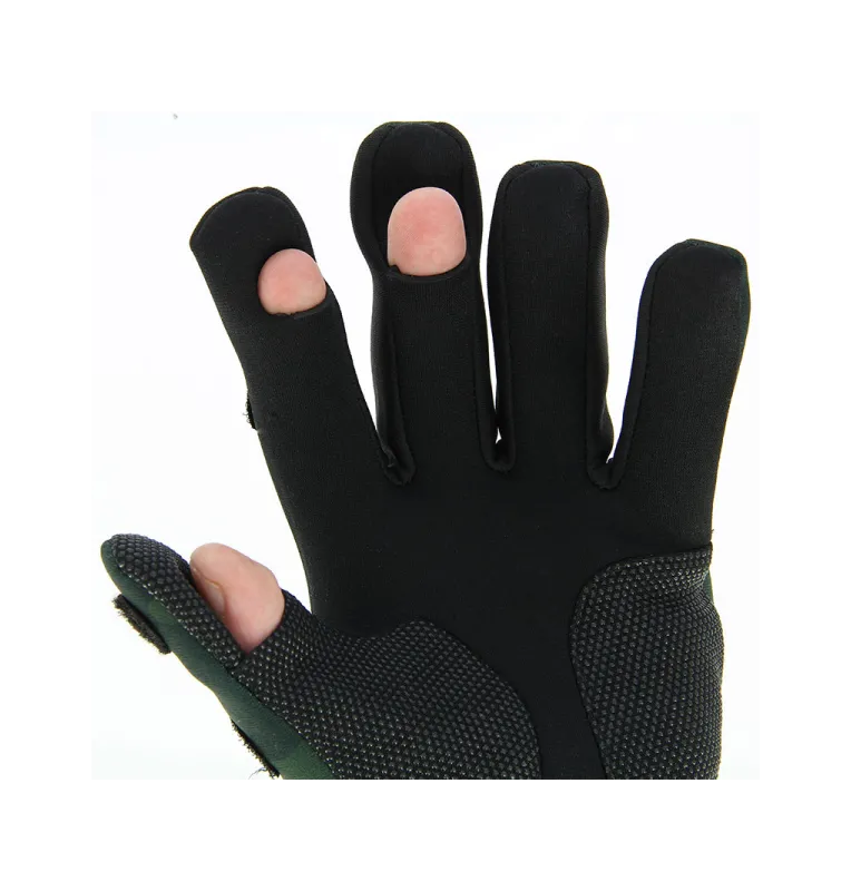 NGT Gloves L Neoprene Camo Gloves-Masks, gloves & Co-JJ-Fishing