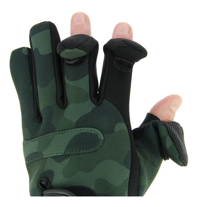 NGT Gloves M Neoprene Camo Gloves-Masks, gloves & Co-JJ-Fishing