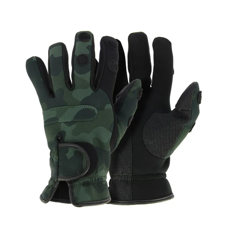 NGT Gloves M Neoprene Camo Gloves-Masks, gloves & Co-JJ-Fishing