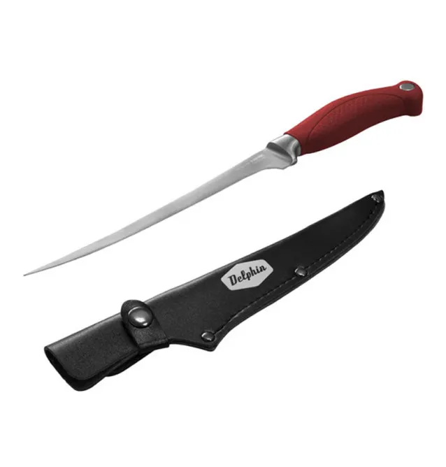 Delphin Yapan Filetiermesser mit Scheide Japan Edelstahl-Messer-JJ-Fishing
