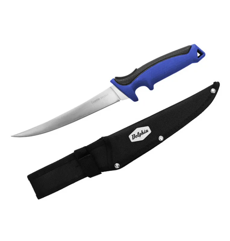 Delphin Ergono Fillet Knife Blue Professional Knife with Scabbard-Knife-JJ-Fishing