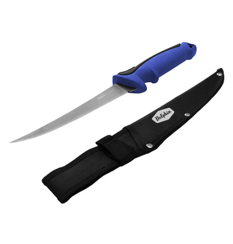 Delphin Ergono Fillet Knife Blue Professional Knife with Scabbard-Knife-JJ-Fishing