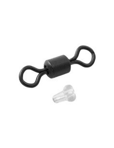 Delphin The End Ronnie Wirbel Größe 7 + Gummi Stopper Ronny Rig-Vorfachmaterial & Montage-Zubehör-JJ-Fishing