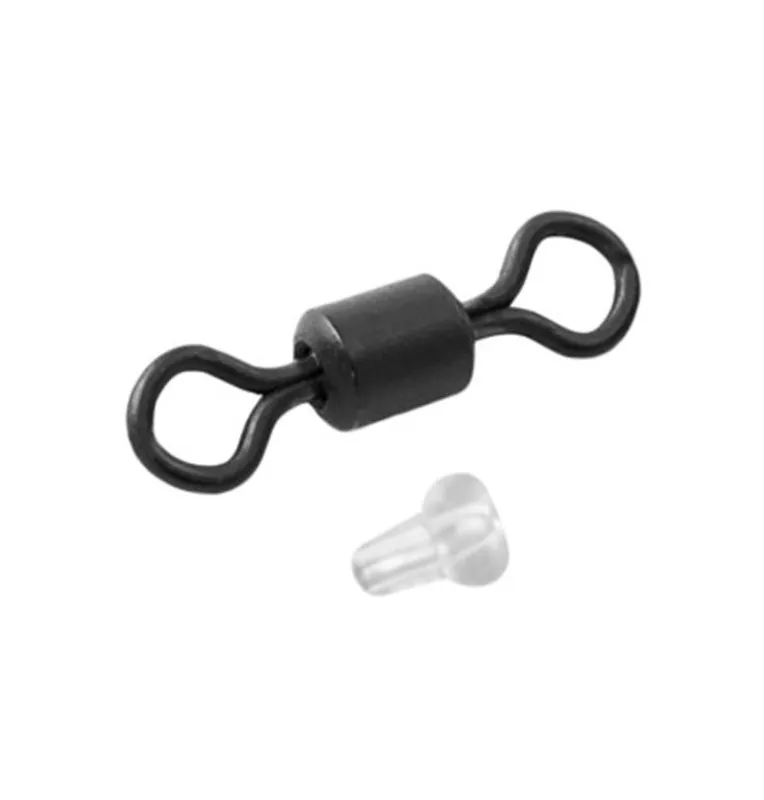 Delphin The End Ronnie Wirbel Größe 7 + Gummi Stopper Ronny Rig-Vorfachmaterial & Montage-Zubehör-JJ-Fishing