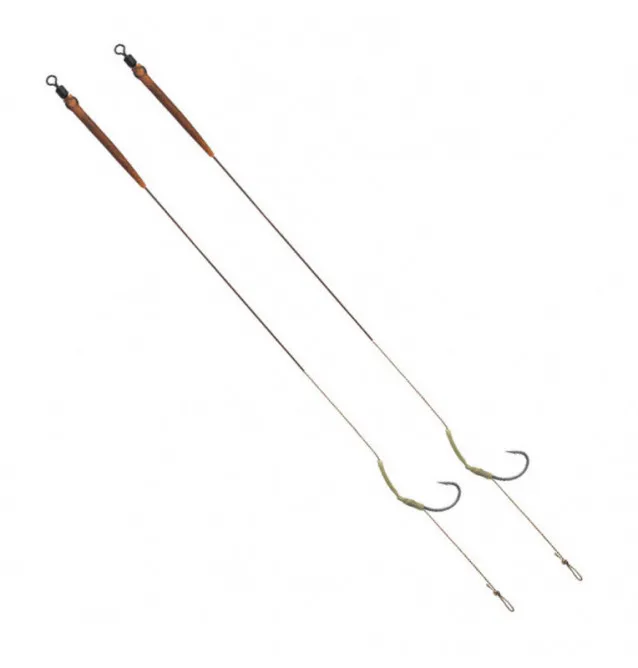 Delphin The End Skin Rig 25lb 20cm Hakengröße 6 2 Stück Karpfen Vorfach-Vorfächer-JJ-Fishing