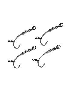 Delphin The End Ronnie Rig 4 Stück Größe 8 Vorfachmaterial-Vorfachmaterial & Montage-Zubehör-JJ-Fishing