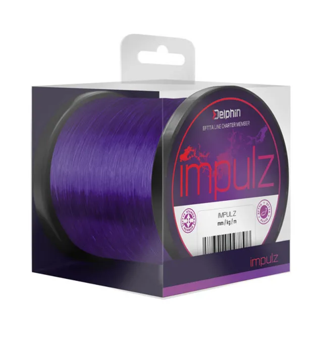 Delphin Impulz Monofile Angelschnur violett 0,25mm 5,4kg 1200m Karpfenschnur-Schnüre-JJ-Fishing