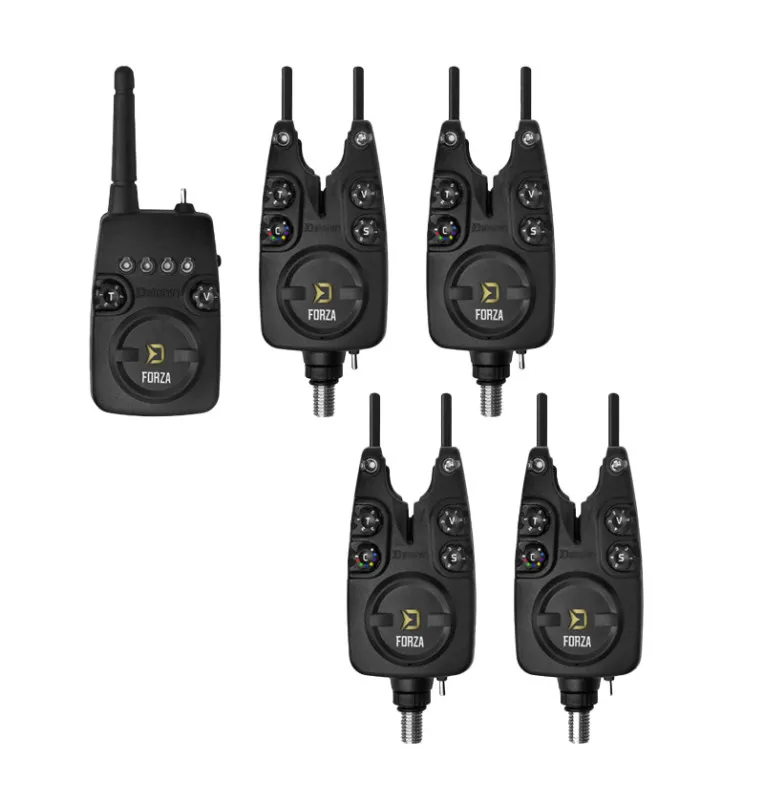 Delphin Forza 4+1 Bissanzeiger Set Bite Alarm-Bissanzeiger & Bobbins-JJ-Fishing
