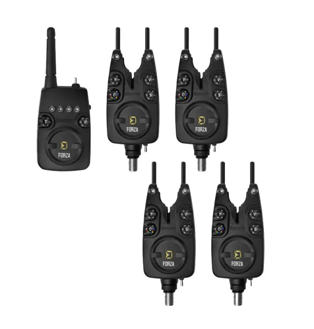 Delphin Forza 4+1 Bissanzeiger Set Bite Alarm-Bissanzeiger & Bobbins-JJ-Fishing
