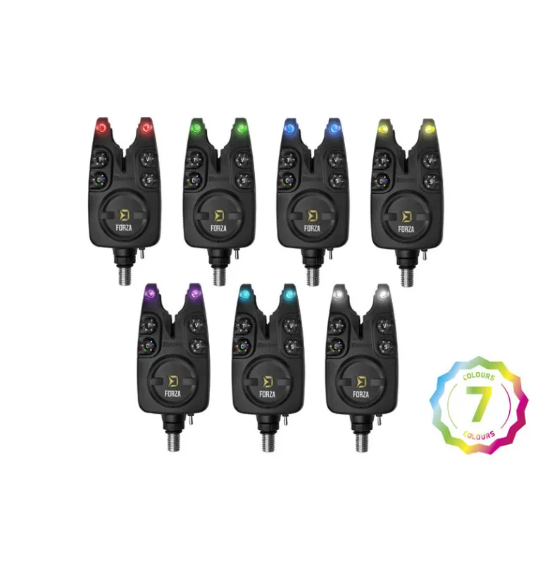 Delphin Forza 3+1 Bissanzeiger Set Bitealarm-Bissanzeiger & Bobbins-JJ-Fishing