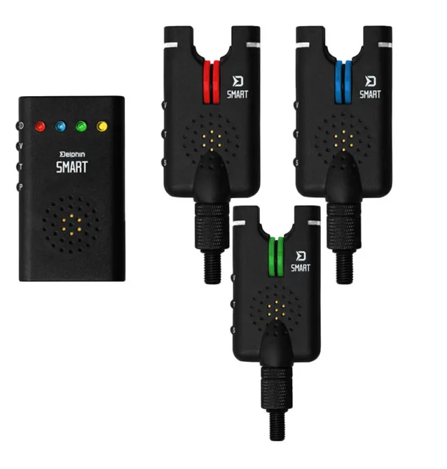 Delphin Smart 3+1 Wireless Bite Alarm Set with Transport Case-Bite Alarms & Bobbins-JJ-Fishing