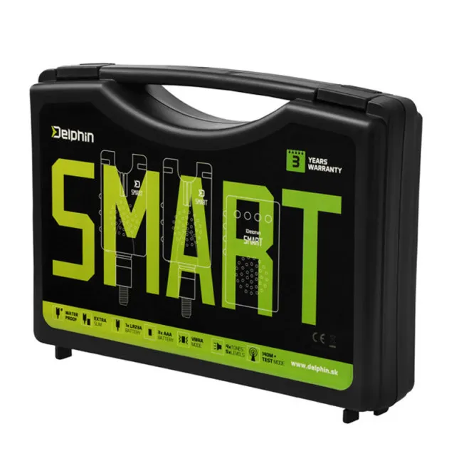 Delphin Smart 3+1 Wireless Bite Alarm Set with Transport Case-Bite Alarms & Bobbins-JJ-Fishing