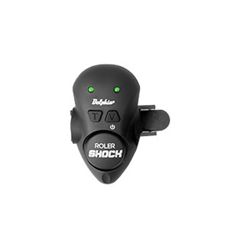 Delphin Roler Shock Wels-Funkbissanzeiger Grün Vibrationsbissanzeiger Cat Alarm-Bissanzeiger & Bobbins-JJ-Fishing