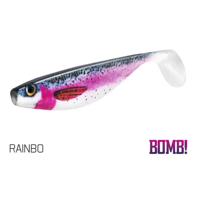 Delphin Bomb! Hypno Gummiköder 3 Stück 9cm 3D Rainbo-Gummifische / Gummiköder-JJ-Fishing