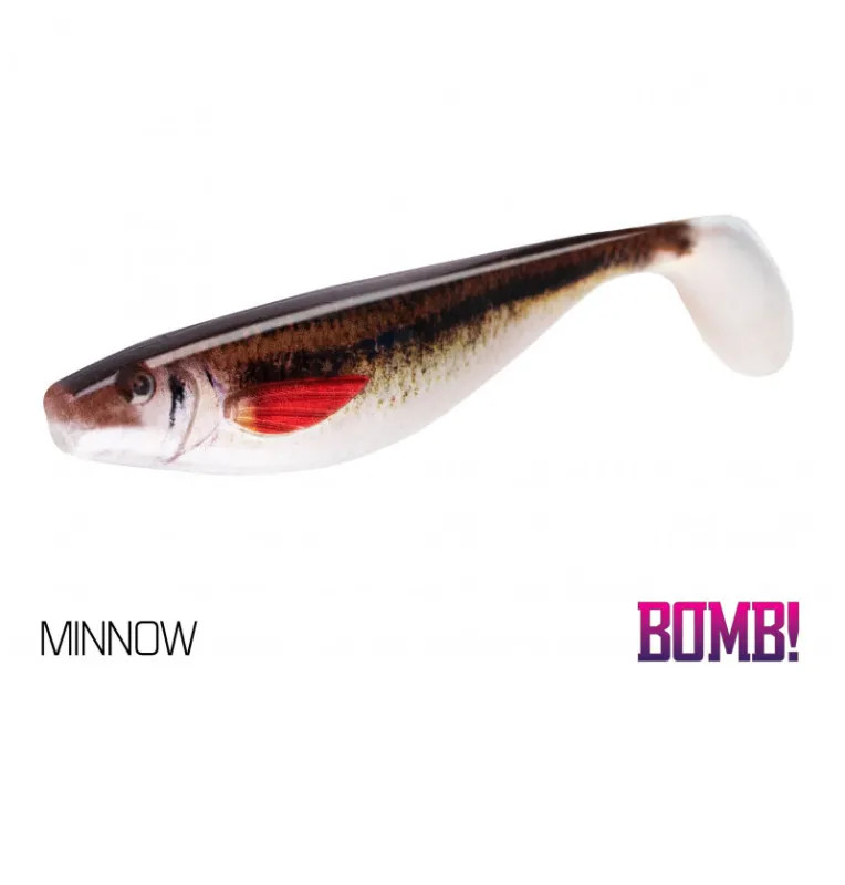 Delphin Bomb! Hypno Gummiköder 3 Stück 9cm 3D Minnow-Gummifische / Gummiköder-JJ-Fishing