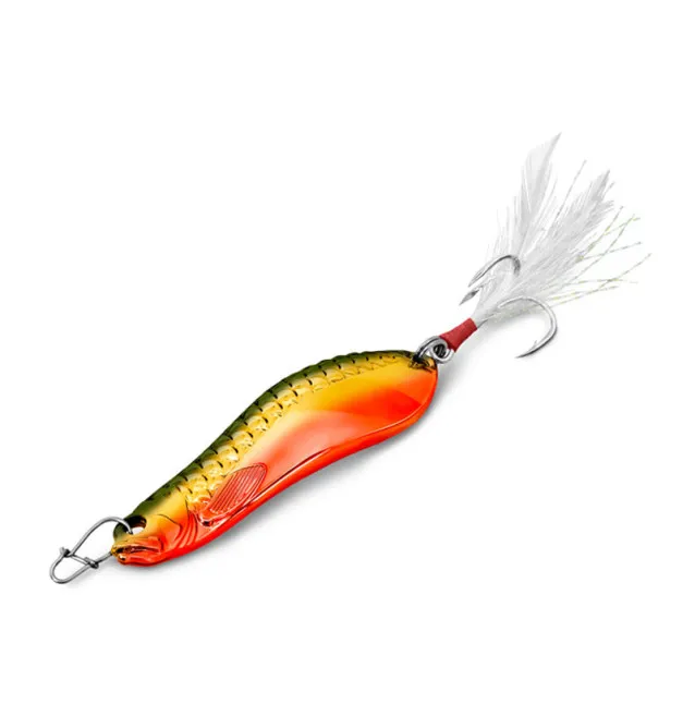 Delphin Mora Löffel Blinker 30g Hakengröße 4 Fire Orange Weitwurf Edition-Blinker / Spinnköder-JJ-Fishing