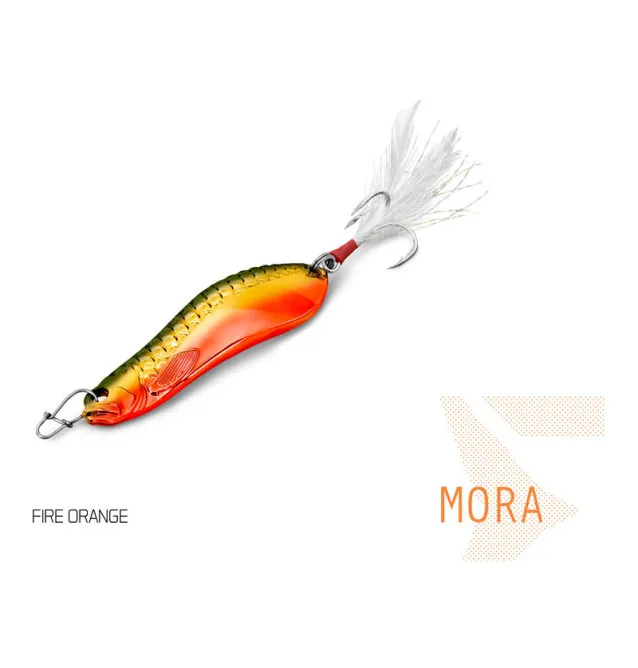 Delphin Mora Löffel Blinker 30g Hakengröße 4 Fire Orange Weitwurf Edition-Blinker / Spinnköder-JJ-Fishing