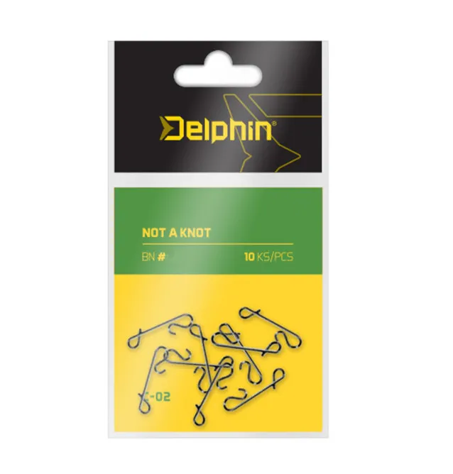 Delphin C-02 Not a knot BN/S 10Stk. Knotenlos Verbinder Knotless Connector-Swivels-JJ-Fishing