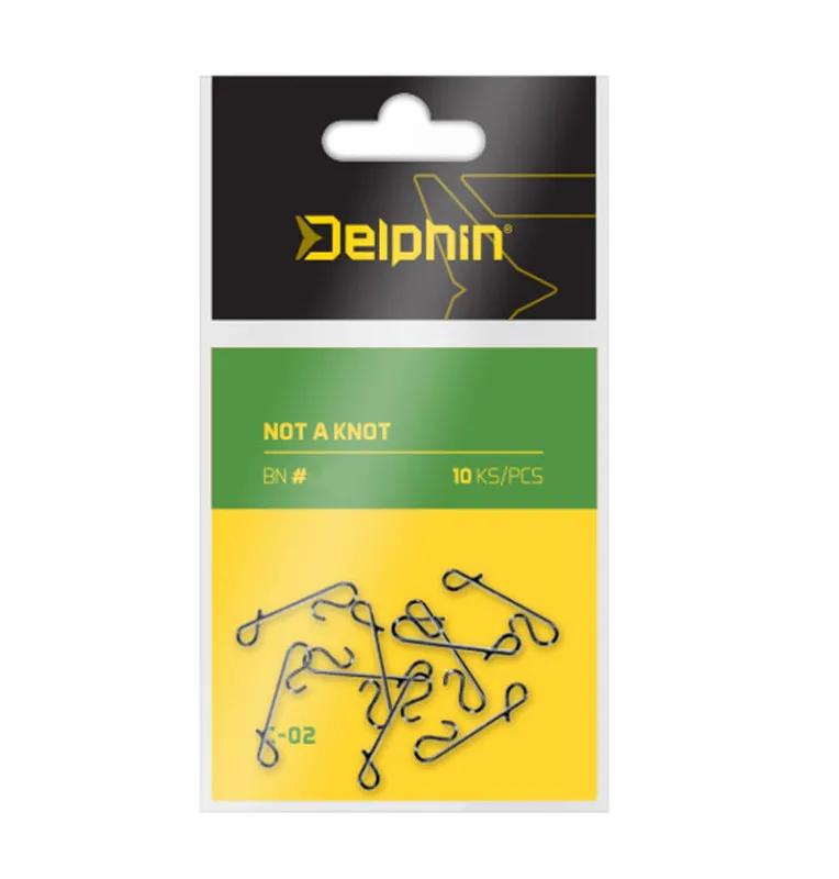 Delphin C-02 Not a knot BN/M 10Stk. Knotenlos Verbinder Knotless Connector-Swivels-JJ-Fishing