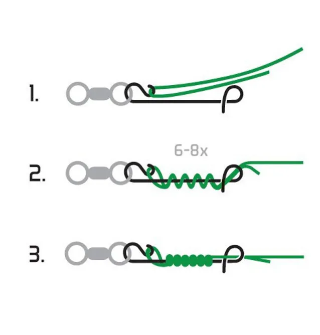 Delphin C-02 Not a knot BN/M 10Stk. Knotenlos Verbinder Knotless Connector-Swivels-JJ-Fishing