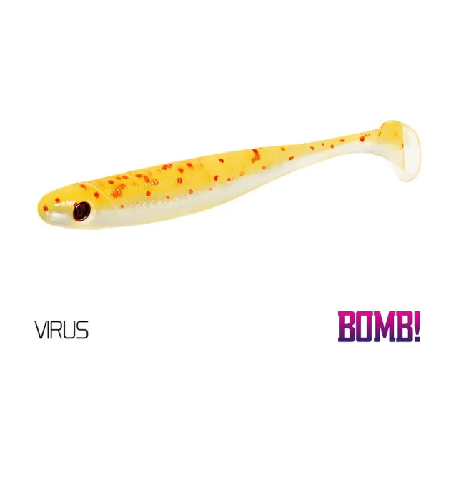 Delphin Bomb! Rippa Gummiköder 5 Stück 10cm 3D Virus-Gummifische / Gummiköder-JJ-Fishing