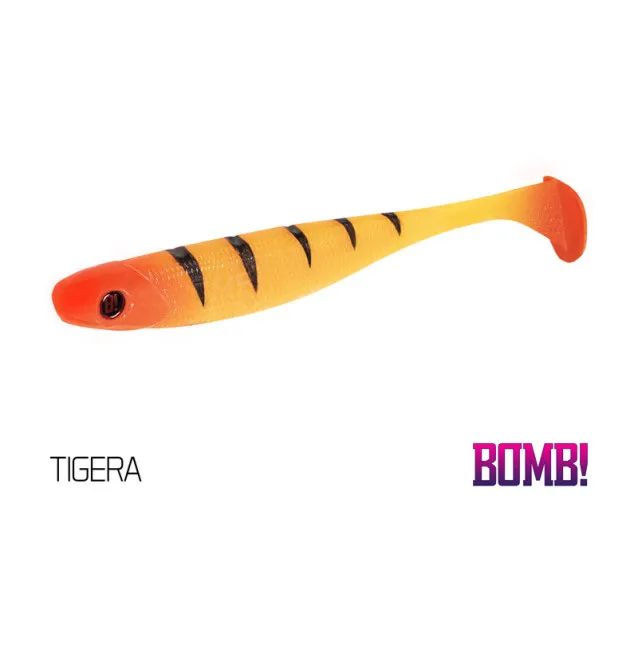 Delphin bomb! Rippa Rubber Bait 5pcs 10cm 3D Tigera-Rubber fish / rubber baits-JJ-Fishing