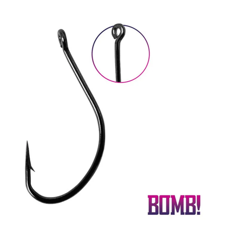 Delphin Bomb! Haken D-Shot 10 Stück 1/0 Offset Angelhaken-Hook & Co-JJ-Fishing