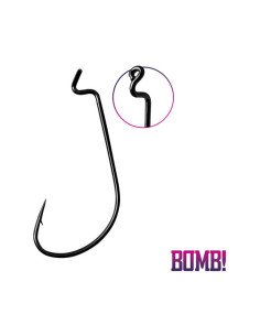 Delphin Bomb! D-Shot Offs Worm 5 Stück Größe 1/0 Offset Angelhaken-Hook & Co-JJ-Fishing 2