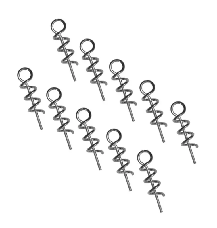 Delphin Bomb! Twisto ScrewLock M Gummifisch-Halter 10 Stück-Swivels-JJ-Fishing